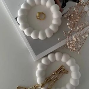 Gypsum Round tray for home decor