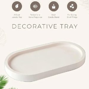 01 pcs Gypsum Flat tray for home decor